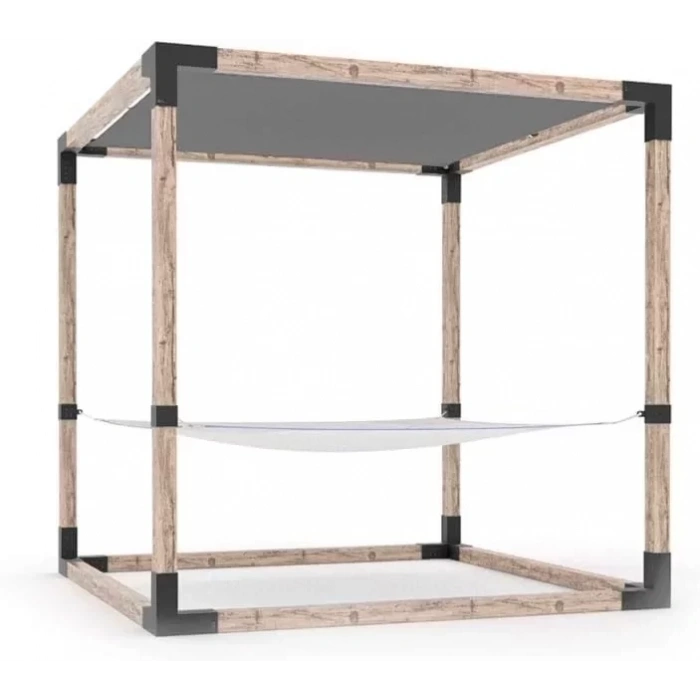 BAHÇE AHŞAP KAMELYA ÇARDAK YAPI SETİ METAL BAĞLANTI