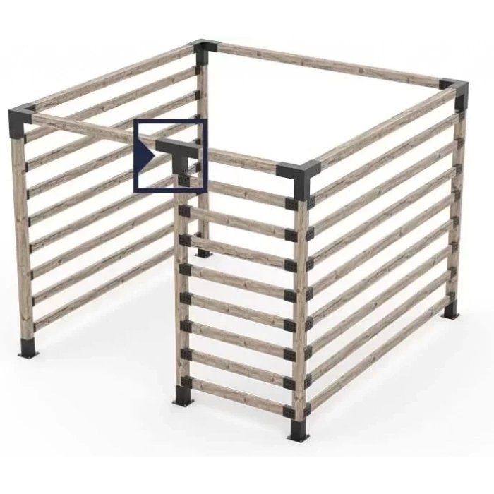 BAHÇE AHŞAP KAMELYA ÇARDAK YAPI SETİ T MODEL