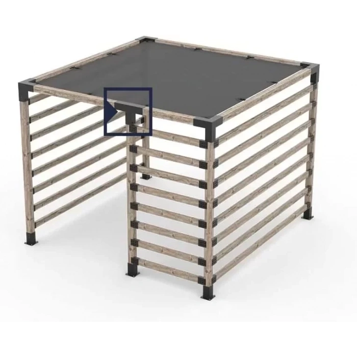 BAHÇE AHŞAP KAMELYA ÇARDAK YAPI SETİ T MODEL