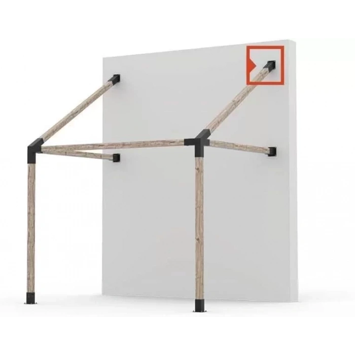 BAHÇE AHŞAP KAMELYA ÇARDAK YAPI SETİ YATAY MODEL