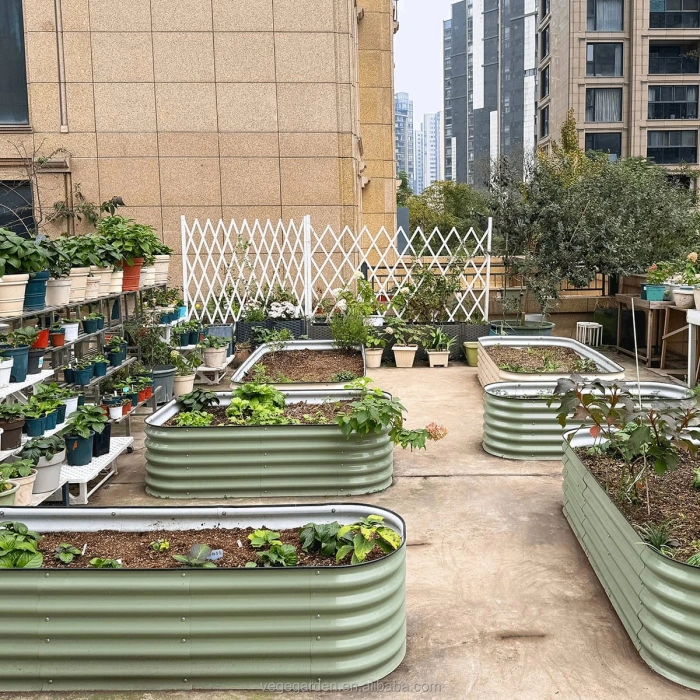 Dayanıklı Metal Yükseltilmiş Bahçe Yatağı – Sebze ve Çiçek Yetiştirmek İçin Modern, Uzun Ömürlü Bahçe Kutusu