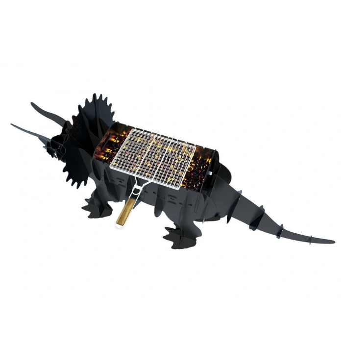 DİNAZOR FİGÜRLÜ BAHÇE MANGALI BARBEKÜ METAL KÖMÜRLÜ