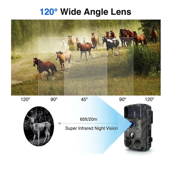 2 ADET Fotokapan Harekete Duyarlı Güvenlik Kamerası ve Doğal Yaşam Takibi İçin