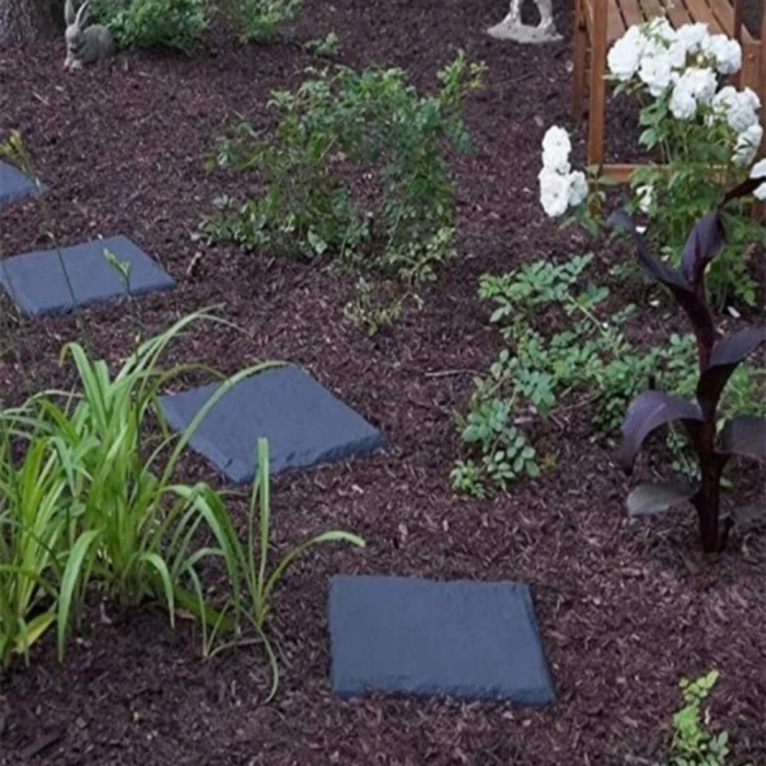 Plastik Bahçe Yer Karosu Dekoratif Yürüyüş Yolu Antrasit