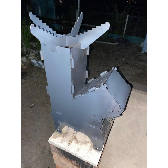 Roket Sobası Yemek Pişirmek İçin Roket Sobası Taşınabilir Odun Mini Yakma Sobası, Kamp Ateşi Sobası Yemek Pişirmek İçin Arka Bahçede Yemek Pişirmek Kamp Izgarası Açık Hava Etkinlikleri Barbekü