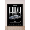 Araba Poster Tekli Siyah Çerçeveli Tablo Tek Parça Araba Poster Tablo