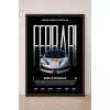 Araba Poster Tekli Siyah Çerçeveli Tablo Tek Parça Araba Poster Tablo