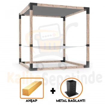 BAHÇE AHŞAP KAMELYA ÇARDAK YAPI SETİ KOMPLE SET