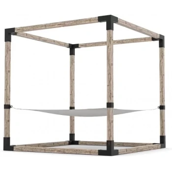 BAHÇE AHŞAP KAMELYA ÇARDAK YAPI SETİ METAL BAĞLANTI