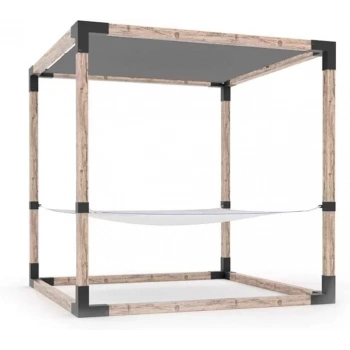 BAHÇE AHŞAP KAMELYA ÇARDAK YAPI SETİ METAL BAĞLANTI