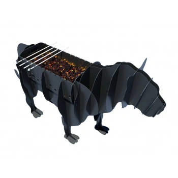 KAPLAN FİGÜRLÜ BAHÇE MANGALI BARBEKÜ METAL KÖMÜRLÜ