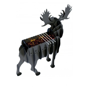 SIĞIN FİGÜRLÜ BAHÇE MANGALI BARBEKÜ METAL KÖMÜRLÜ