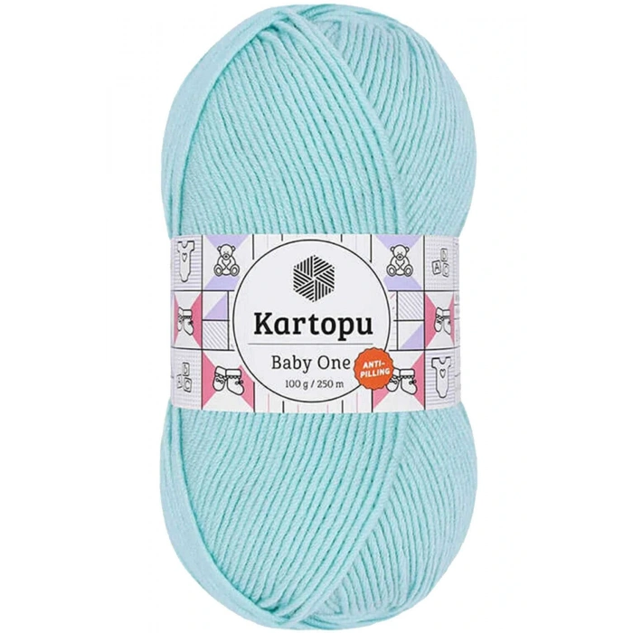 1 Adet Baby One Tüylenmeyen El Örgü İpi Yünü Bebe Mavi K578