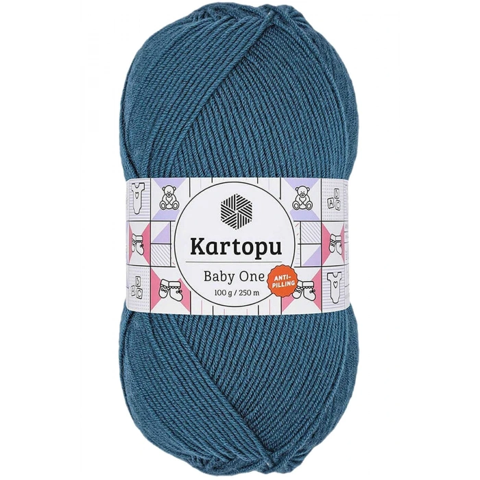 1 Adet Baby One Tüylenmeyen El Örgü İpi Yünü Petrol K1467