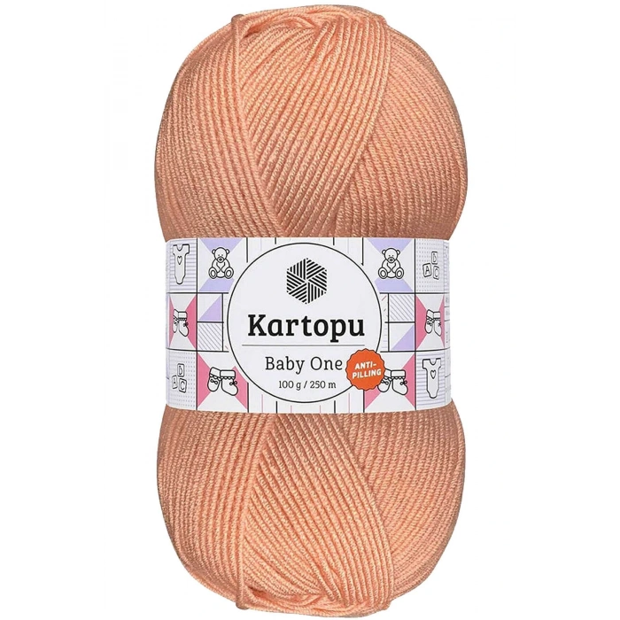 1 Adet Baby One Tüylenmeyen El Örgü İpi Yünü Yavruağzı K253