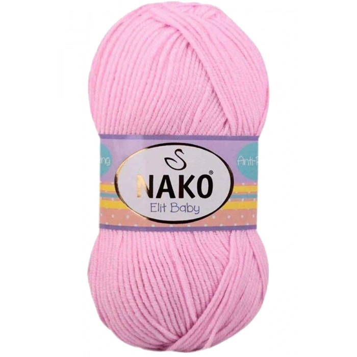 1 Adet Elite Baby El Örgü İpi Tüylenmeyen Bebek Yünü Açık Pembe 6936