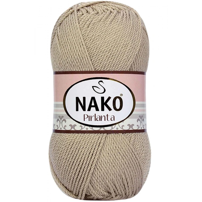 1 Adet Pırlanta Amigurumi El Örgü İpi Yünü Bej 6742