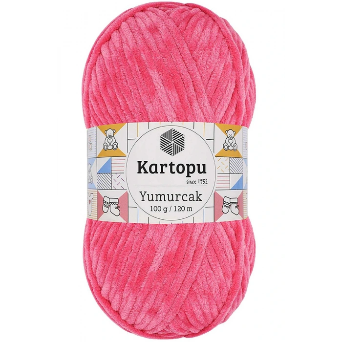 1 Adet Yumurcak Kadife El Örgü İpi Pembe K798