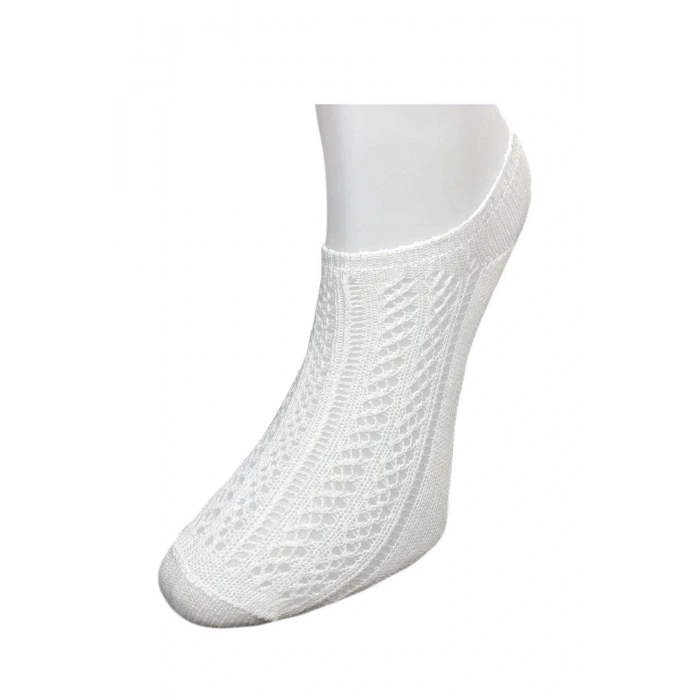 12 Adet Kadın Sneaker Dantelli File Pamuklu Yumuşak Çorap