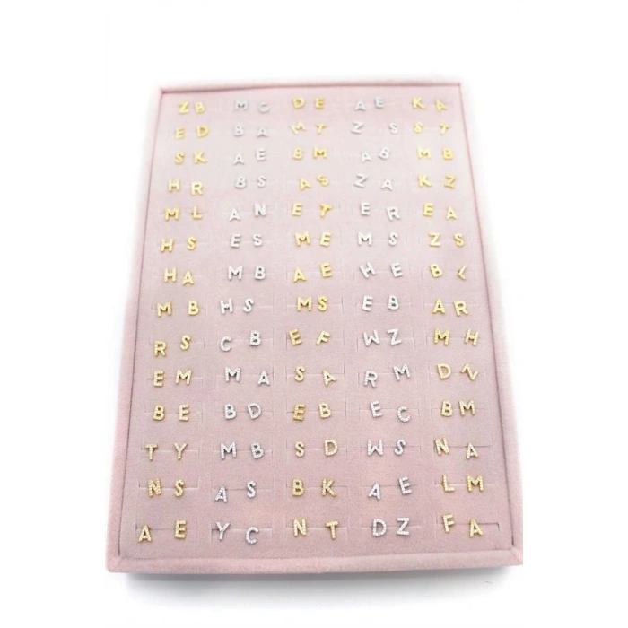 140lı Standlı Harf Tragus Küpe - ÇOK RENKLİ