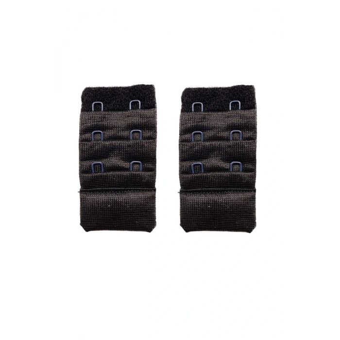 2 Adet Agraf Sütyen Uzatma Kopçası 3 Sıra / 2 Kanca Siyah