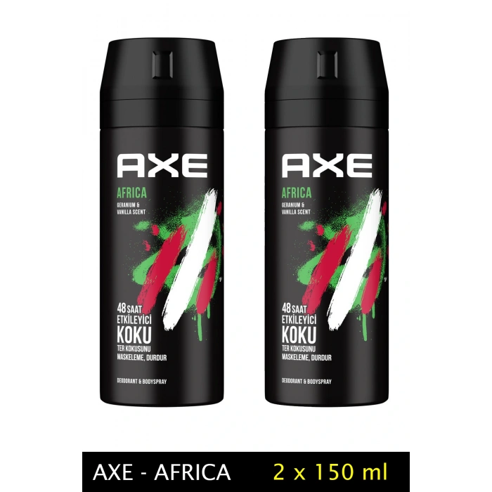 2 Adet Axe Africa Erkek Deodorant Sprey 150 ml