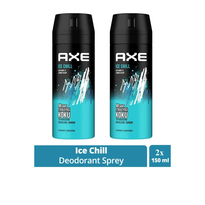 2 Adet Axe Ice Chill Erkek Deodorant Sprey 150 ml