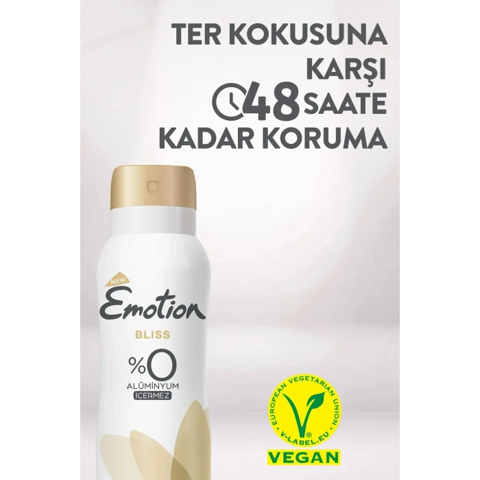 2 Adet Emotion Bliss Kadın Vegan Deodorant 150 Ml Hızlı Kurur , Leke Bırakmaz