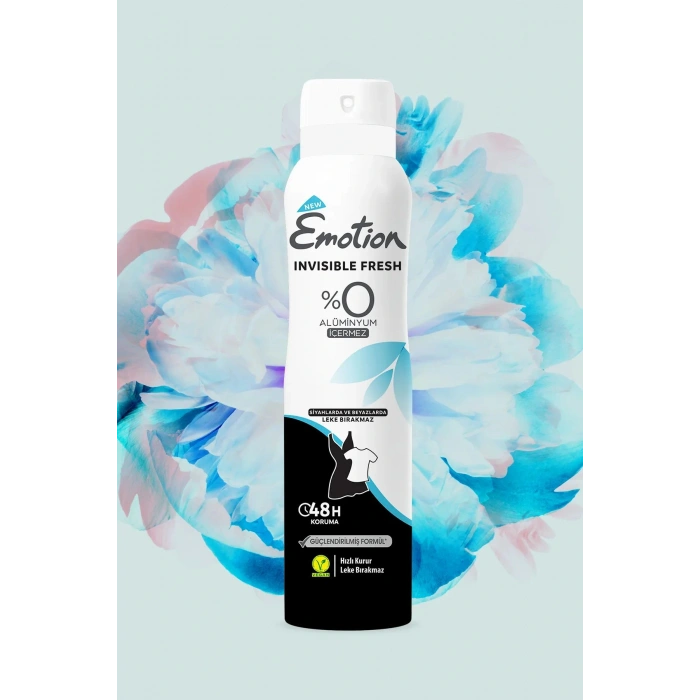 2 Adet Emotion Invisible Fresh Black & White Kadın Deodorant 150ml Vegan, Leke Bırakmaz