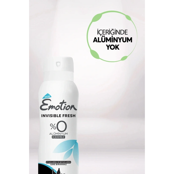 2 Adet Emotion Invisible Fresh Black & White Kadın Deodorant 150ml Vegan, Leke Bırakmaz