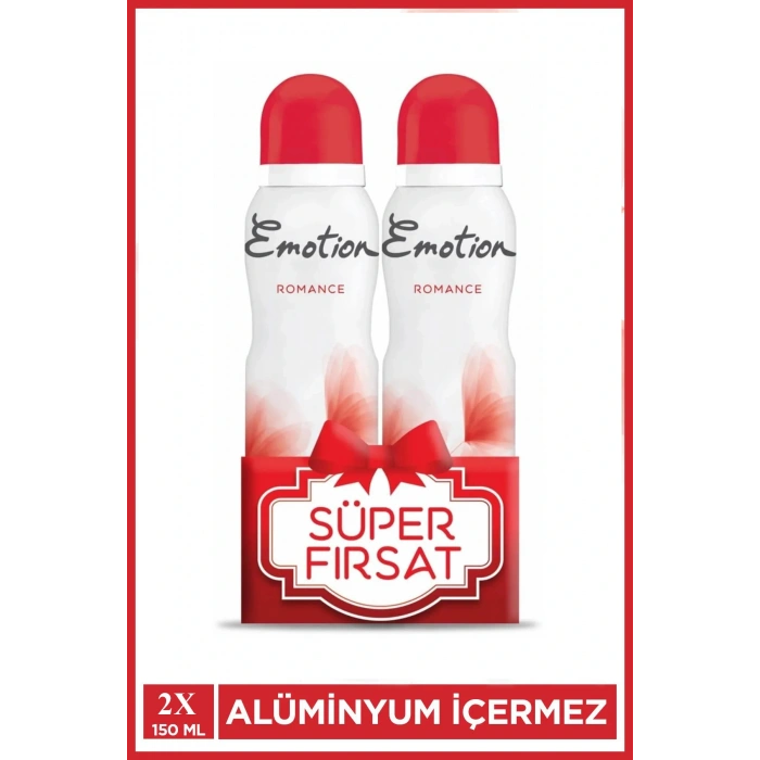 2 Adet Emotion Romance Kadın Vegan Deodorant 150 Ml Hızlı Kurur, Leke Bırakmaz