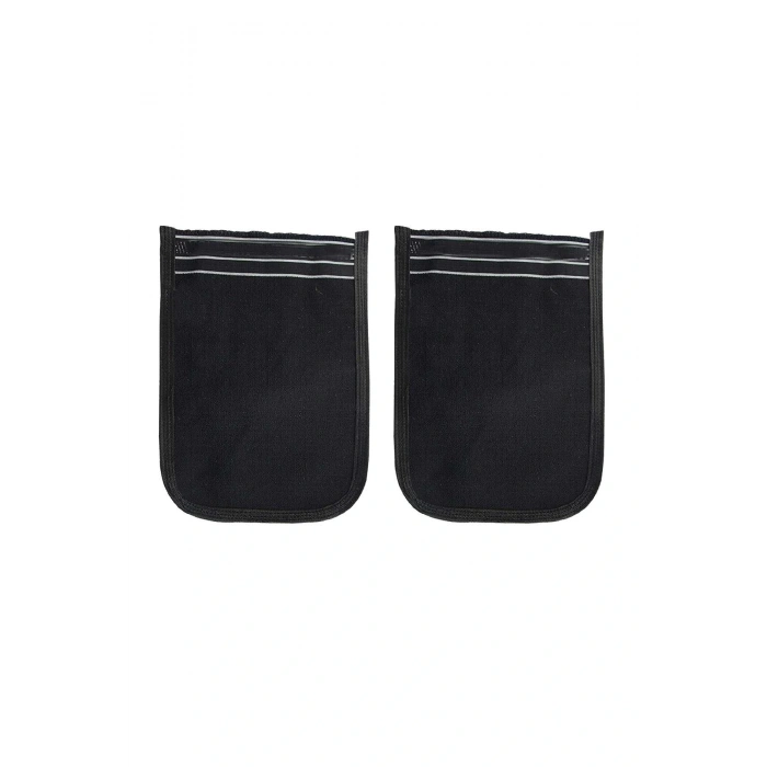 2 Adet Osmanlı Kalın Siyah Banyo Hamam Kesesi 25x17 Cm