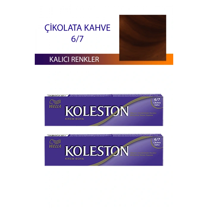 2 Adet Single Tüp Boya Saç Boyası Çikolata Kahve 6/7