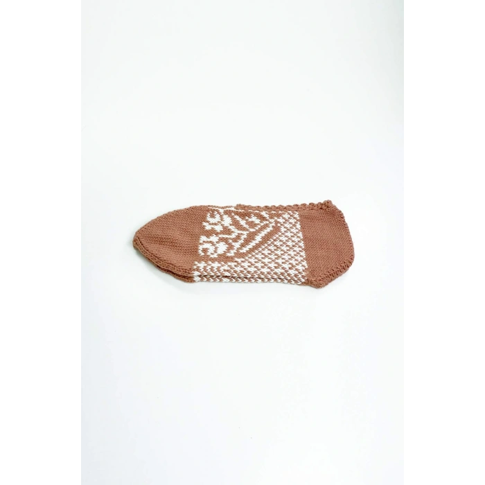 2 Çift El Örgüsü Kışlık Şık Kadın Yün Patik Set 9