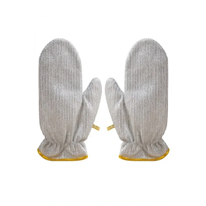 2li Telli Bulaşık Eldiveni Su Geçirmez Kir Sökücü Tava Tencere Ovma Mutfak Banyo Temizlik Eldiveni