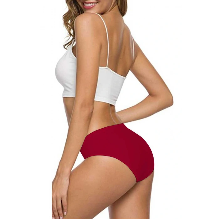 3 Adet Kadın Dikişsiz Lazer Kesim Esnek İz yapmayan Külot S6