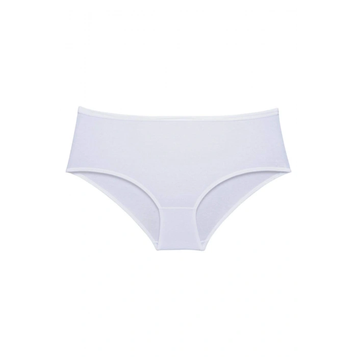 3 Adet Kadın Yüksek Bel Bato Külot Siyah Beyaz Krem