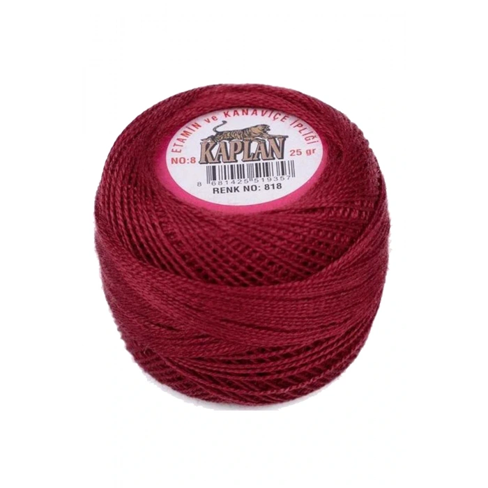 3 Adet Kaplan Etamin Ve Kanaviçe İpi 8 No Kod/Renk: 917 - 741 - 818 - Ryl