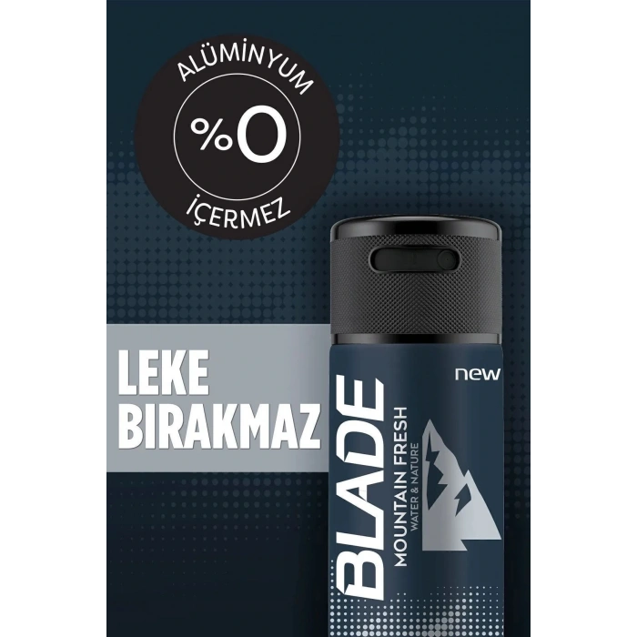 3 Adet Mountain Fresh Erkek Deodorant 150ml Leke Bırakmaz