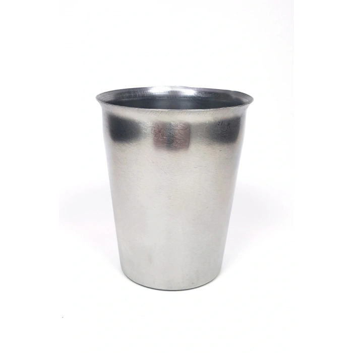 3 Adet Paslanmaz Çelik Krom Bardak 9 x 7,5 x 5,5cm