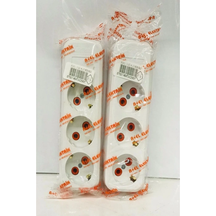 3 Lü Klemensli Kablososuz Priz Royaleks-12463