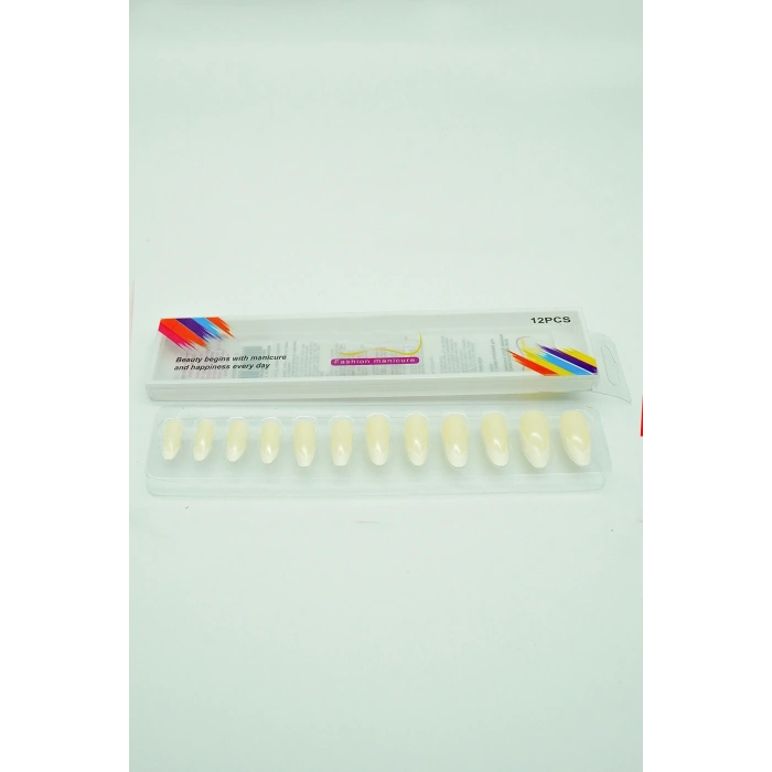 3 Renk Toplam 36 Adet Badem Tırnak Tak Ve Çık Kendinden Yapışkanlı Takma Tırnak