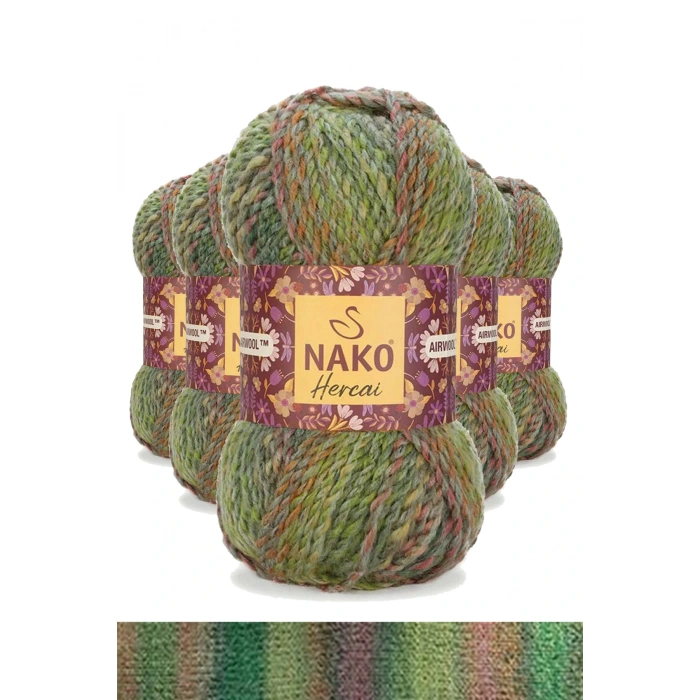 5 Adet Hercai Ebruli Hırka Kazak Atkı Bere El Örgü İpi Yünü 28178