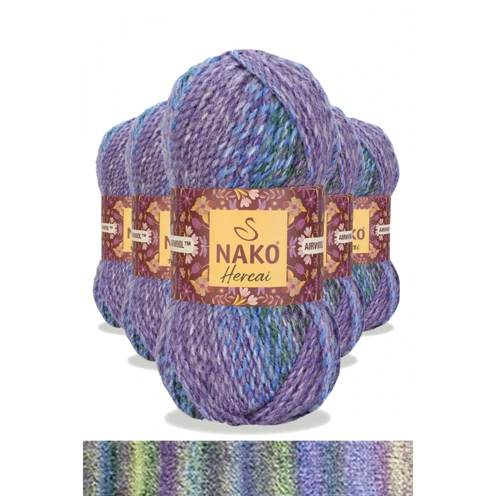 5 Adet Hercai Ebruli Hırka Kazak Atkı Bere El Örgü İpi Yünü 7248