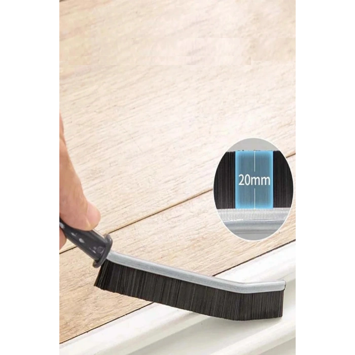5 Adet İnce Kıl Fırça Banyo Mutfak Pencere Oluk Klozet Kenarı Kavisli Detay Temizleme Fırçası