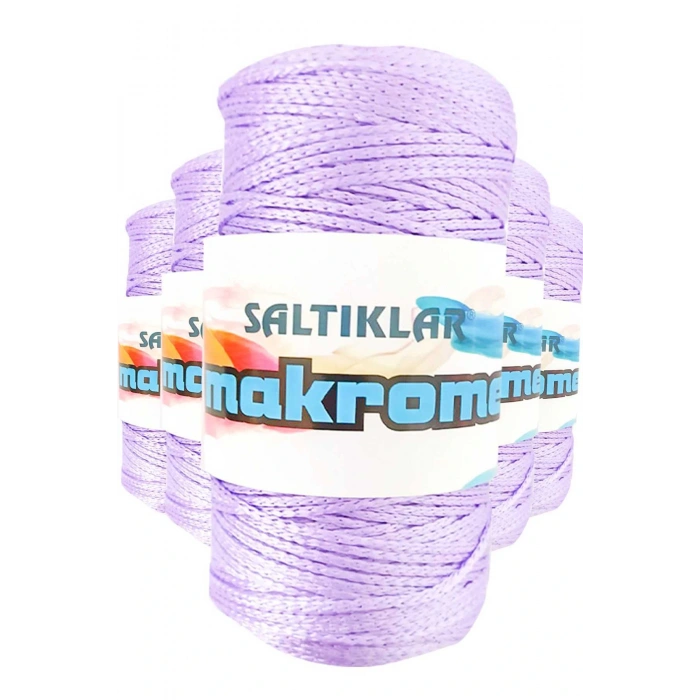 5 Adet Polyester Makrome İpi 3200 Lila 100 gr