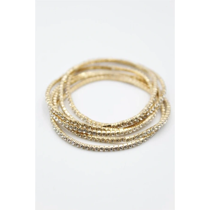 6lı Lastikli Bileklik - Altın