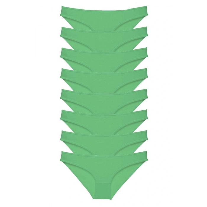 8 adet Süper Eko Set Likralı Kadın Slip Külot Yeşil