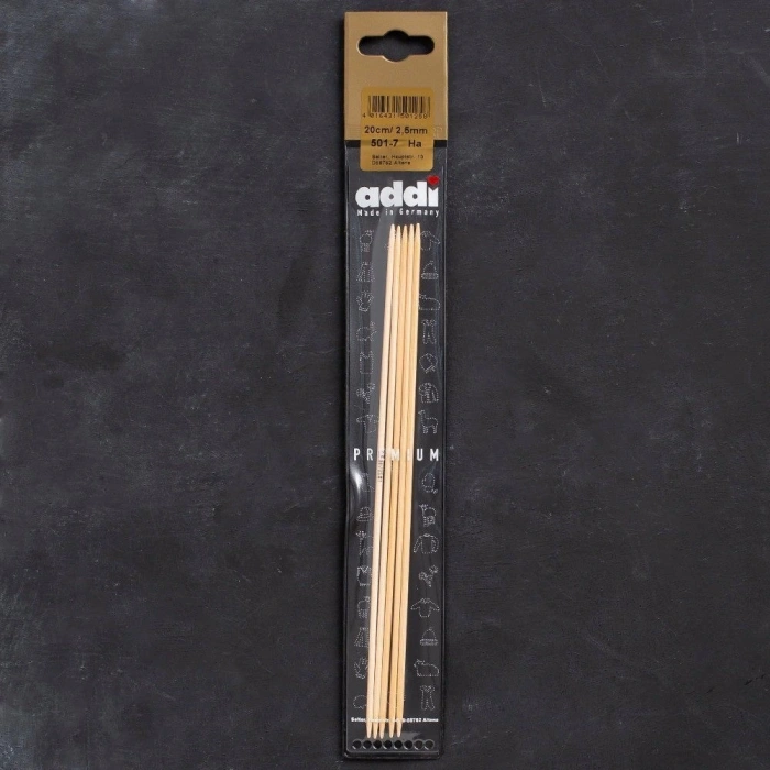 Addi Bambus 2,5mm 20cm Bambu Çorap Şişi - 501-7