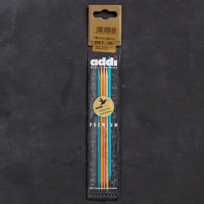 Addi Colibri 3,25mm 15cm Renkli Çorap Şişi - 204-7